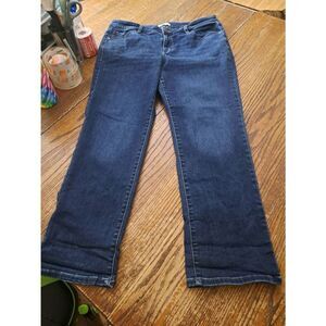 Lane Bryant 16S Blue Denim Jeans Flex Magic Waist Mid-Rise Straight Leg Pants